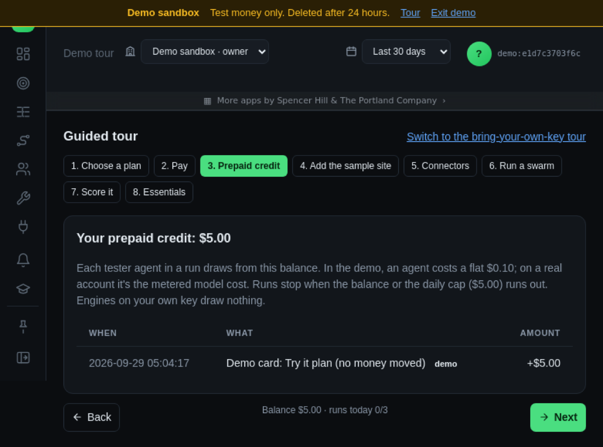 Prepaid credit